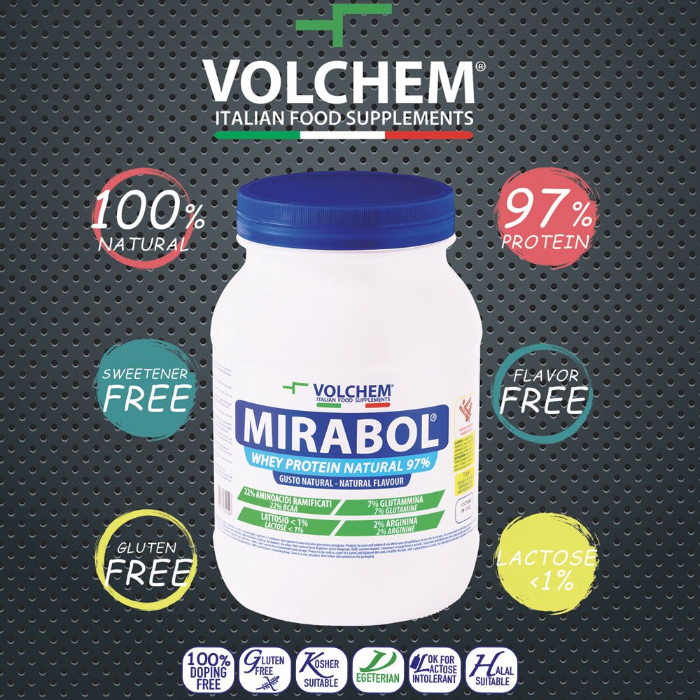 MIRABOL ® WHEY PROTEIN NATURAL 97 - barattolo ( proteine del siero del latte ) 750g